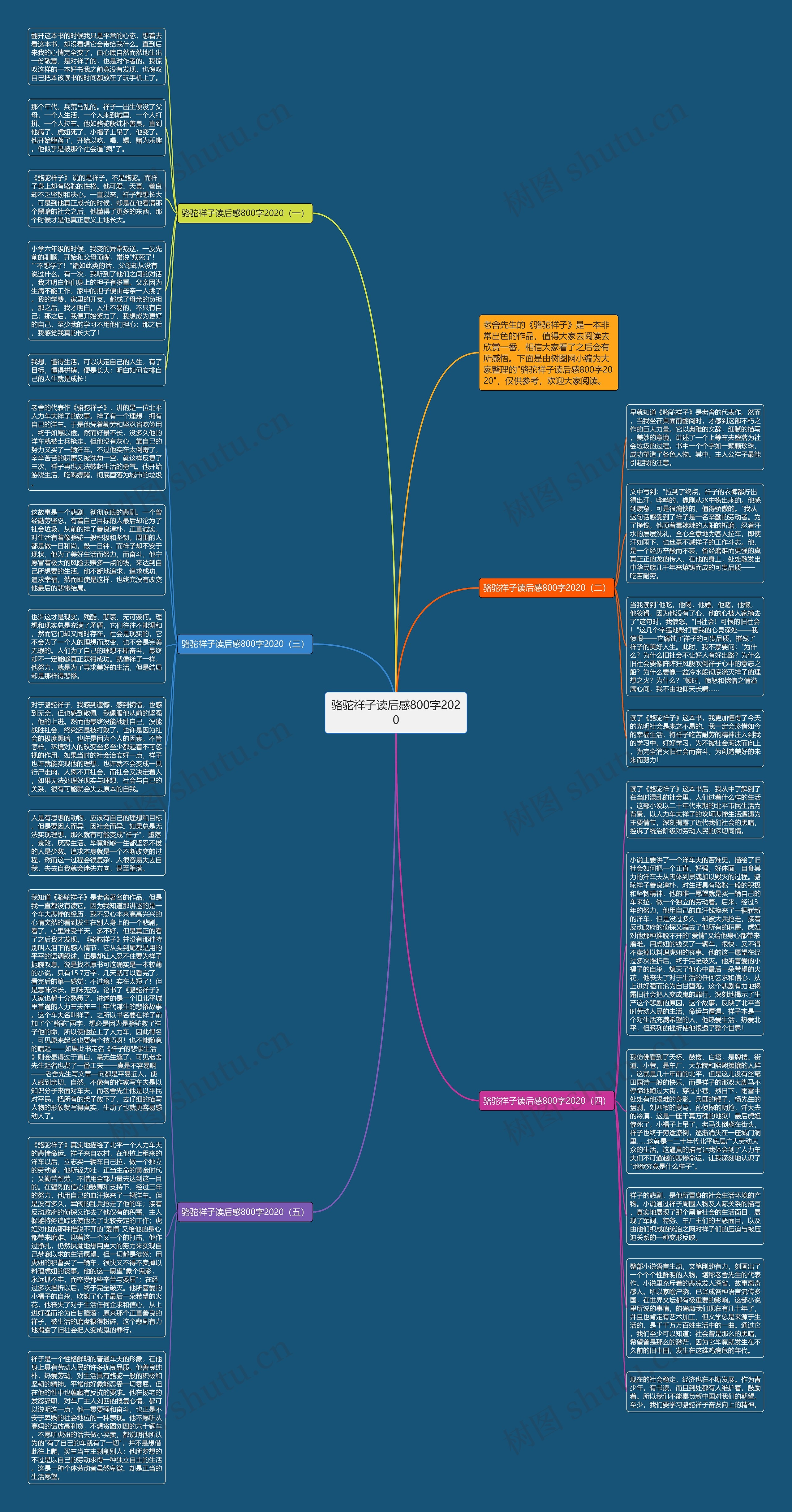 骆驼祥子读后感800字2020思维导图