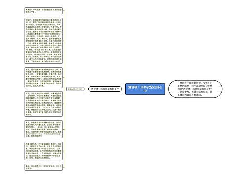 演讲稿：消防安全在我心中