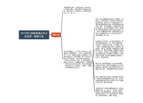 2015年江苏高考满分作文及点评：智慧三境