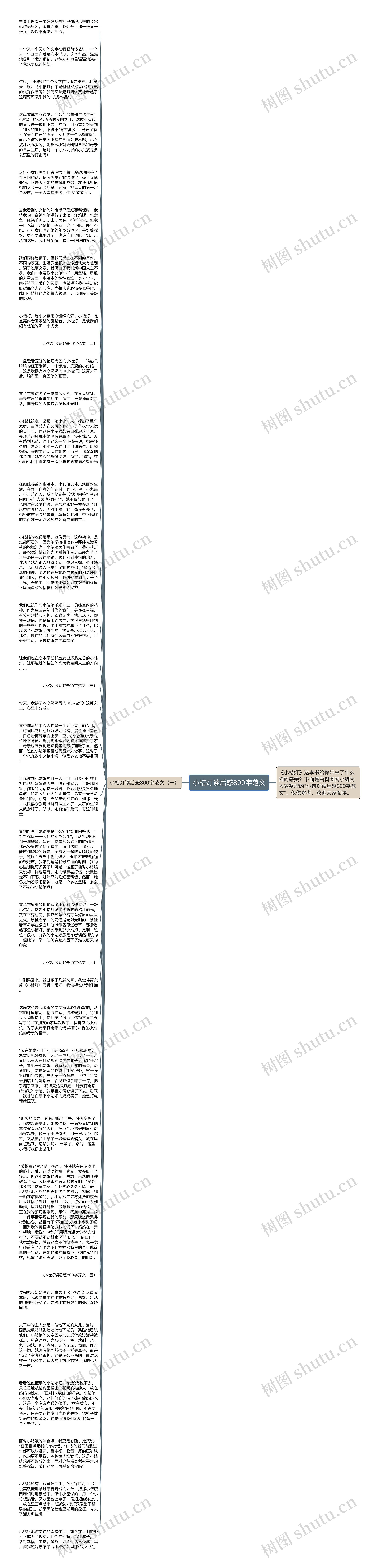 小桔灯读后感800字范文思维导图