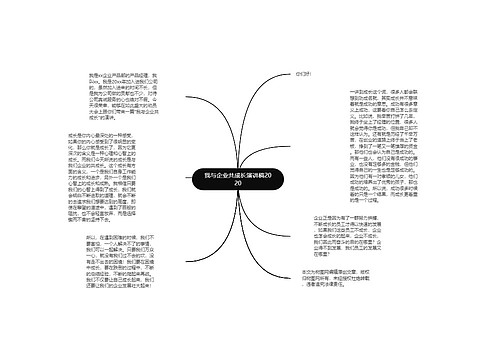 我与企业共成长演讲稿2020