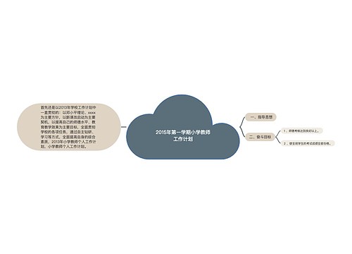 2015年第一学期小学教师工作计划