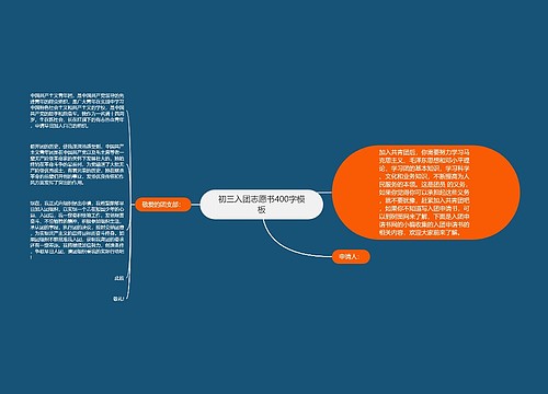 初三入团志愿书400字模板