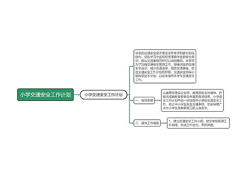 小学交通安全工作计划