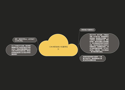 12年求职自我介绍通用范文