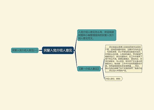 民警入党介绍人意见