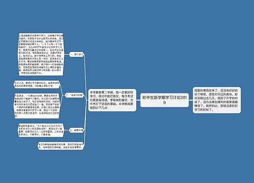 初中生新学期学习计划2019