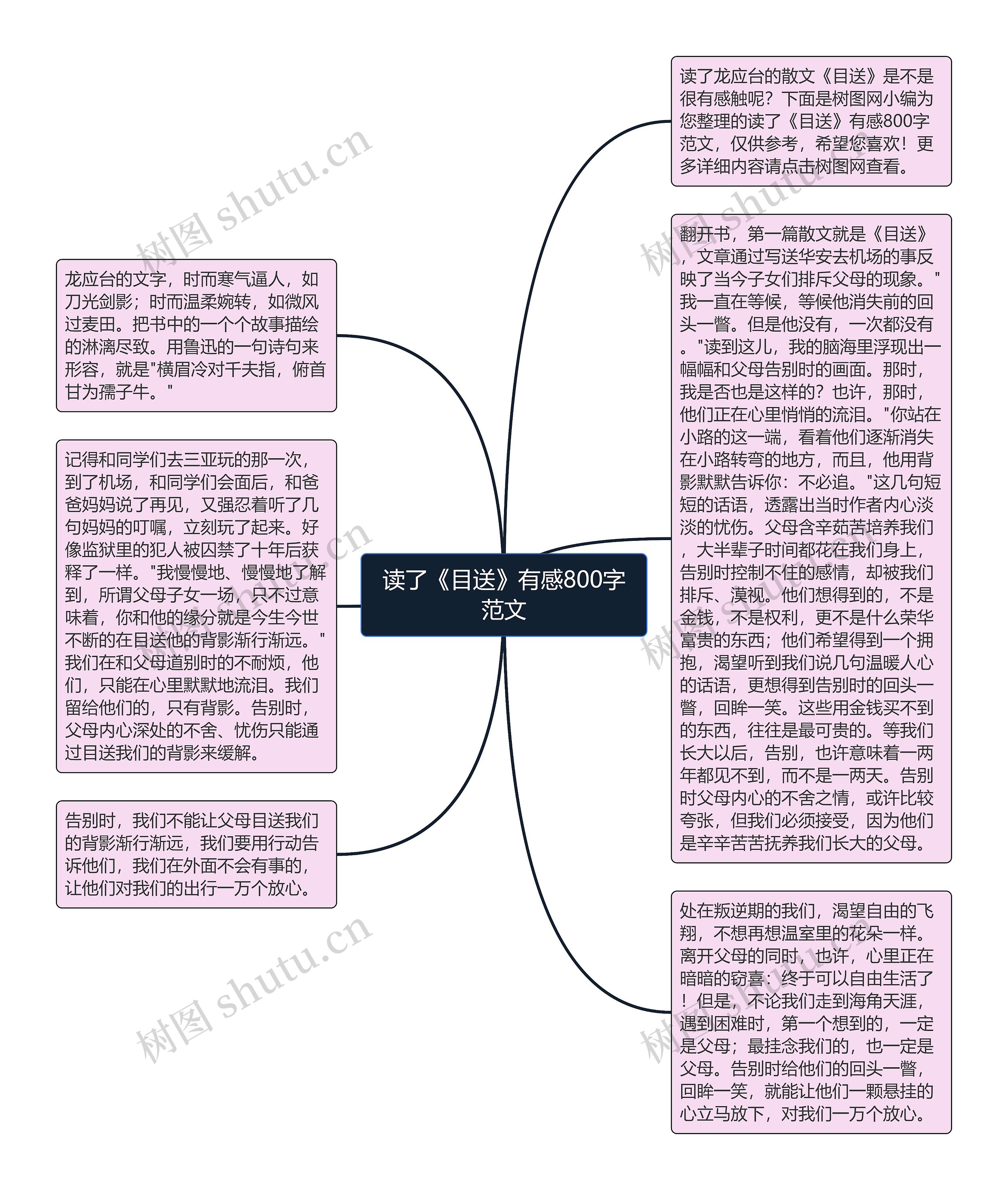 读了《目送》有感800字范文思维导图