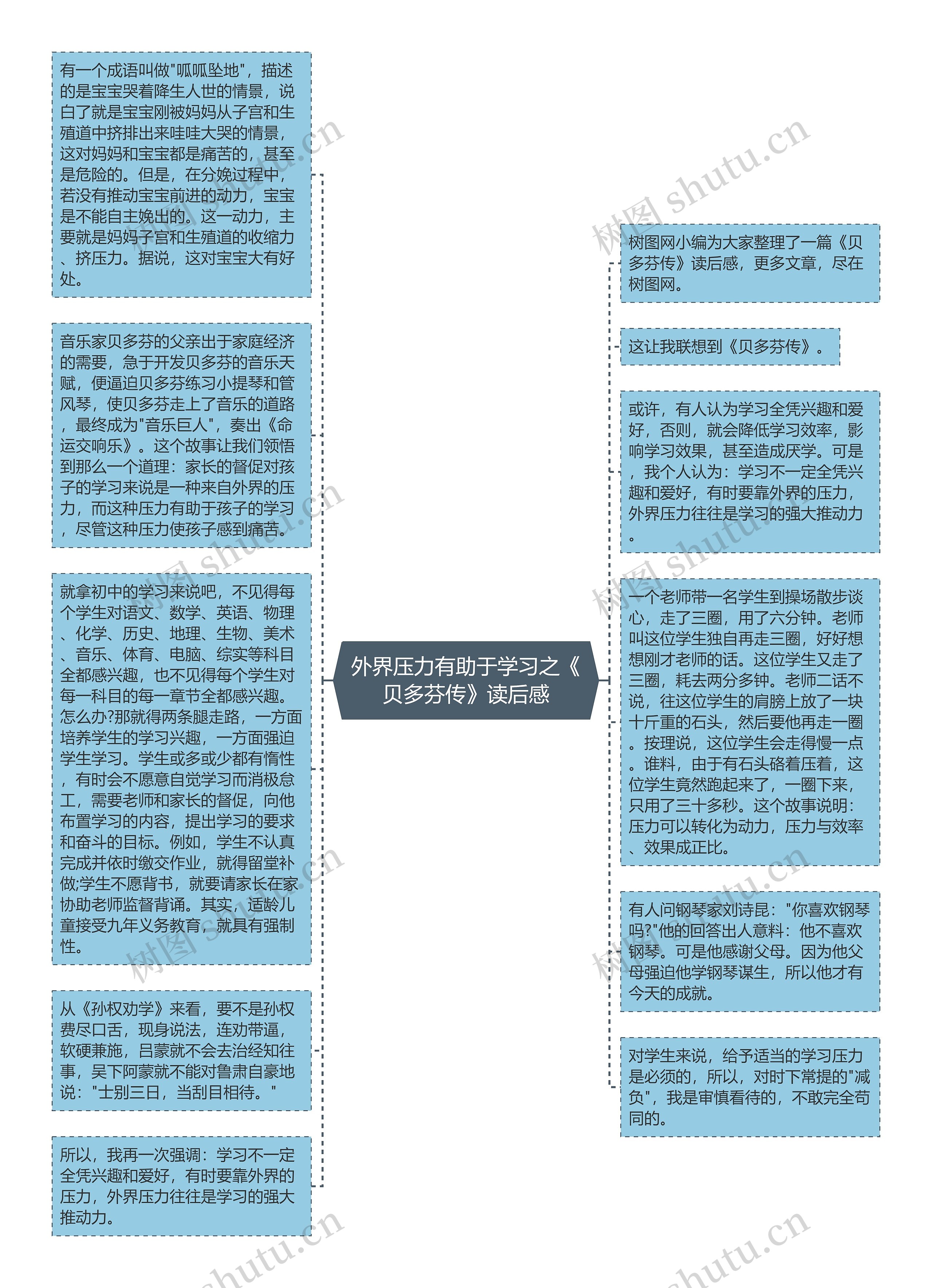 外界压力有助于学习之《贝多芬传》读后感思维导图