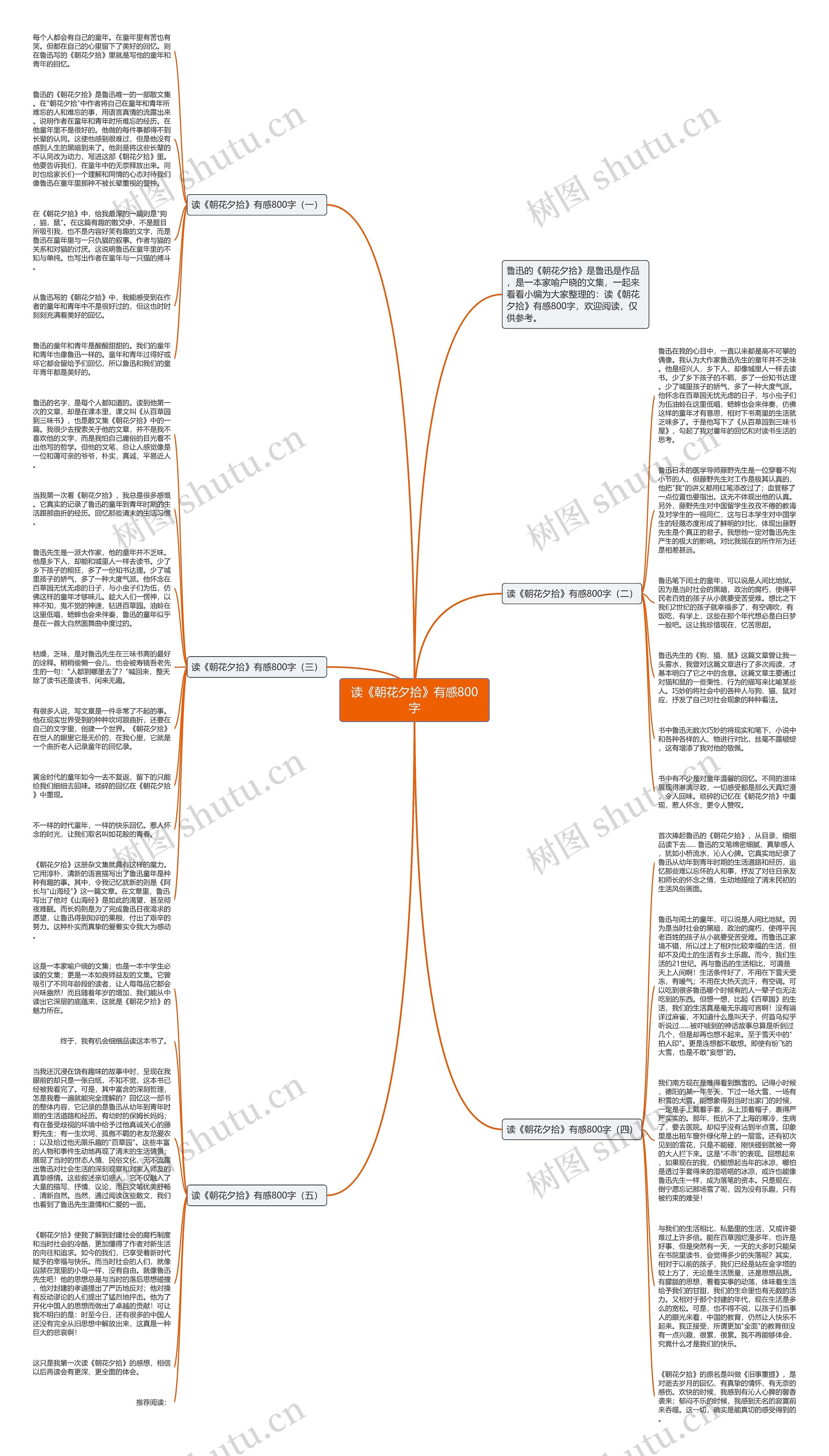 读《朝花夕拾》有感800字思维导图