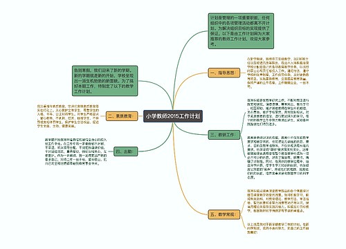 小学教师2015工作计划