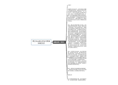 高三毕业典礼学生代表演讲稿2020