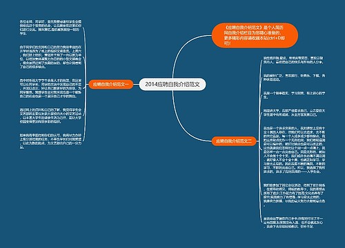 2014应聘自我介绍范文