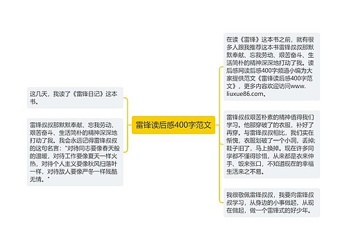 雷锋读后感400字范文