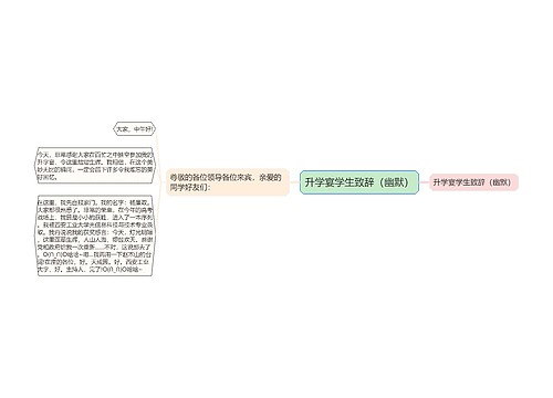 升学宴学生致辞（幽默）