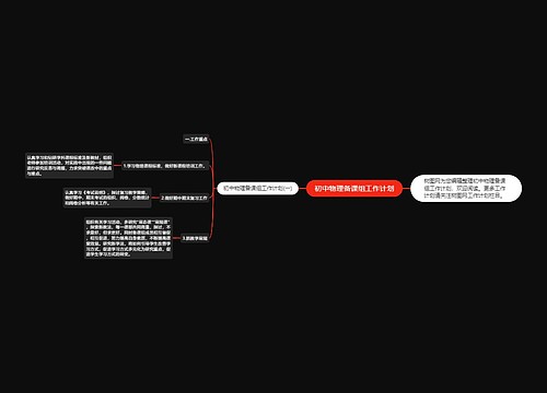 初中物理备课组工作计划