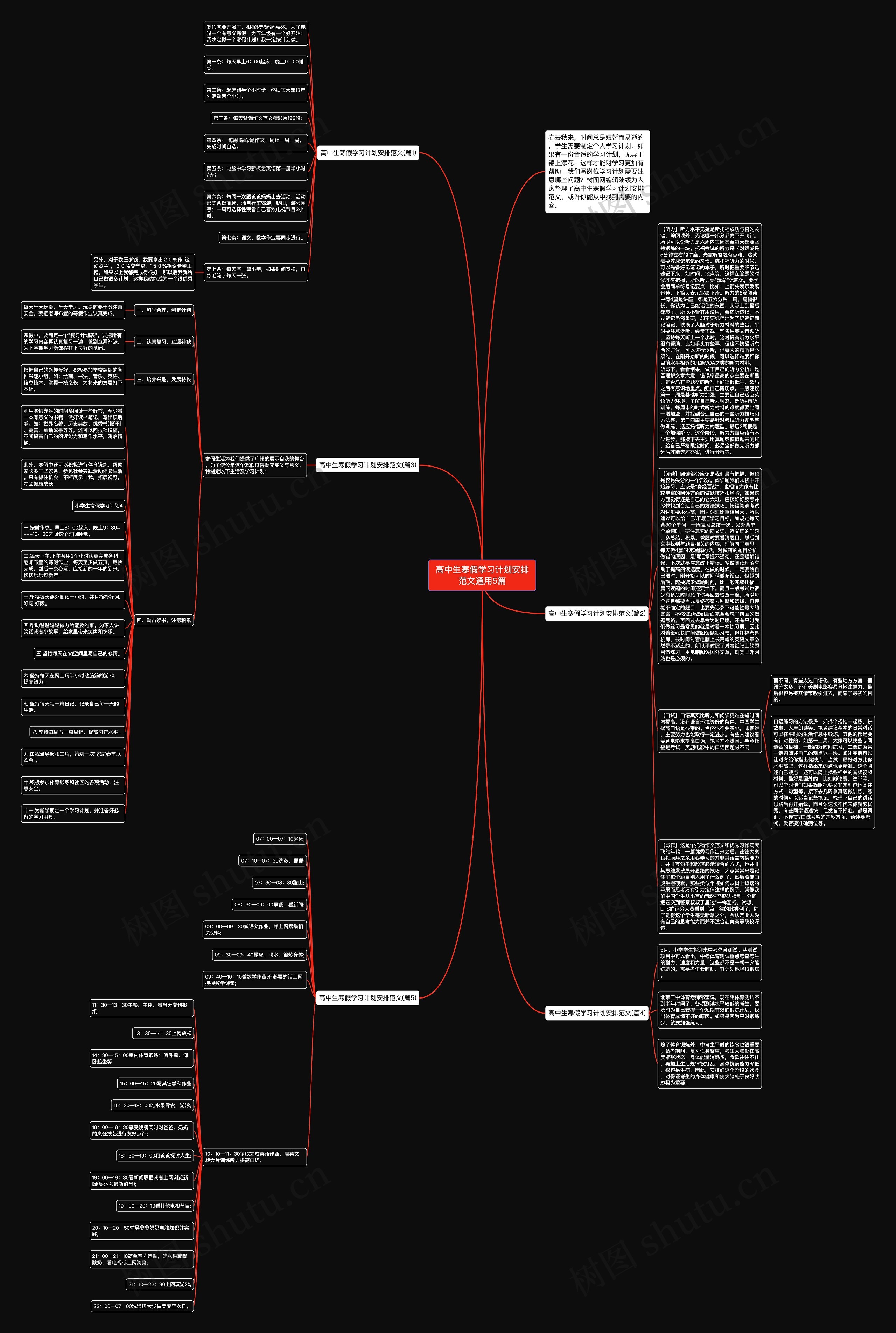 高中生寒假学习计划安排范文通用5篇