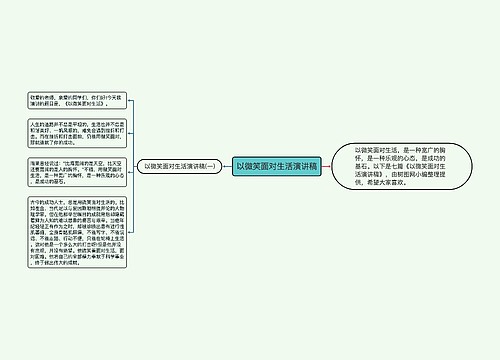 以微笑面对生活演讲稿