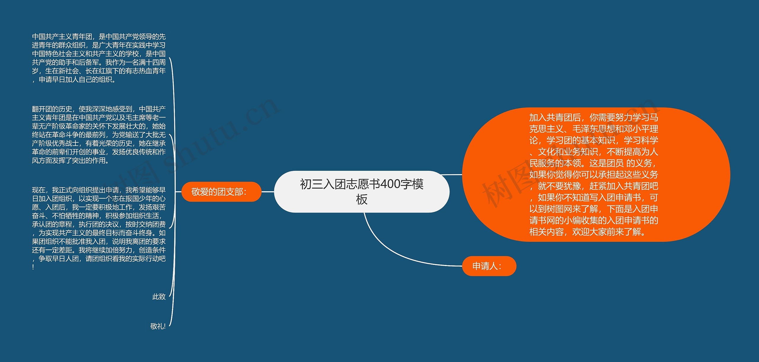 初三入团志愿书400字模板