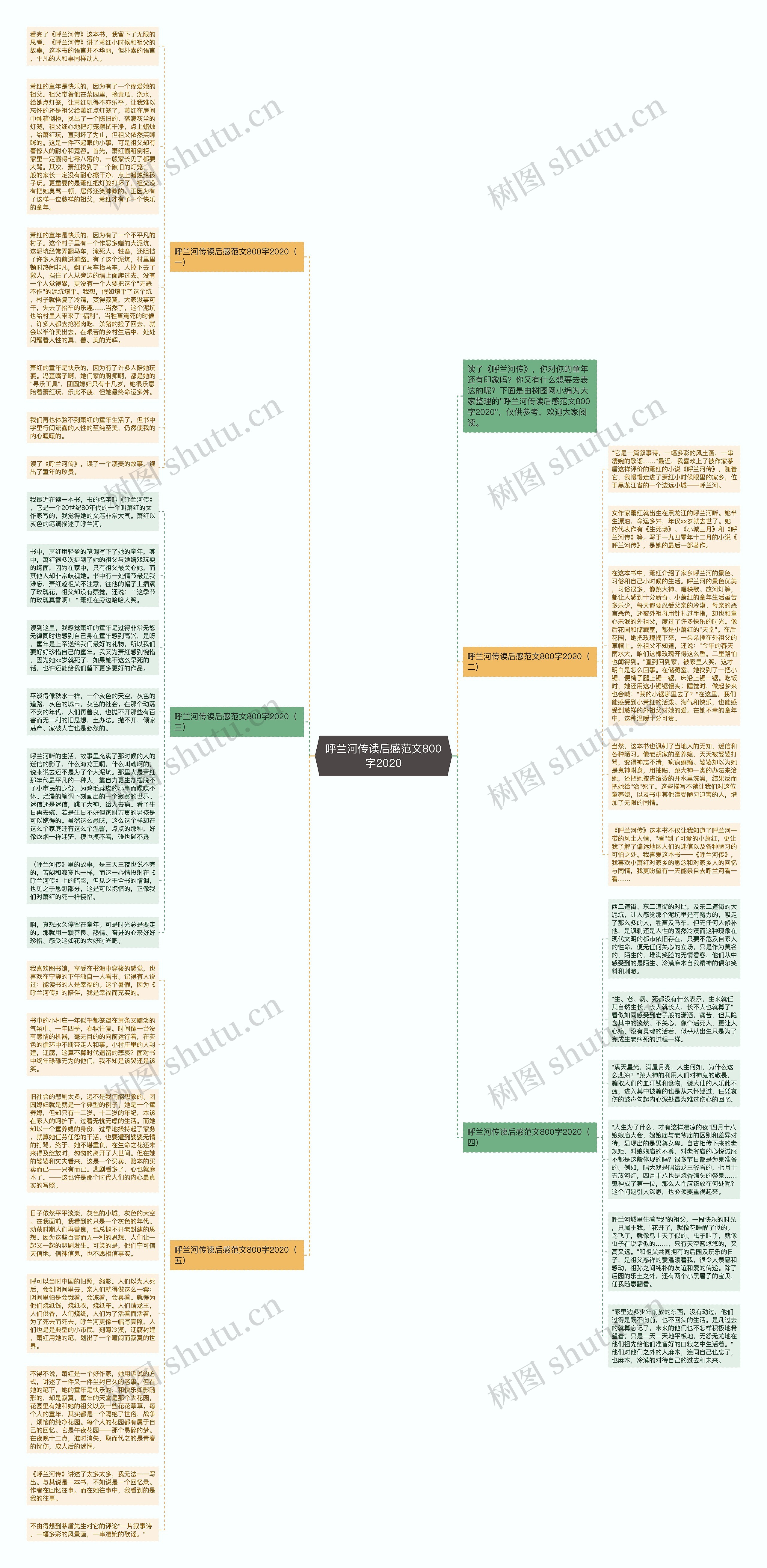 呼兰河传读后感范文800字2020思维导图