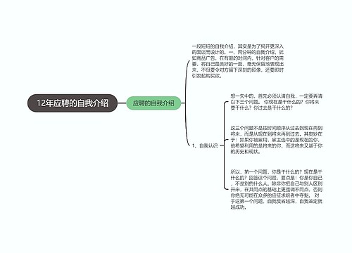 12年应聘的自我介绍