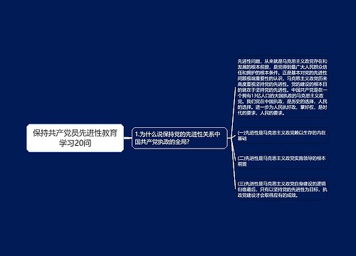 保持共产党员先进性教育学习20问