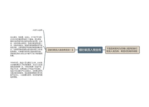 银行职员入党自传