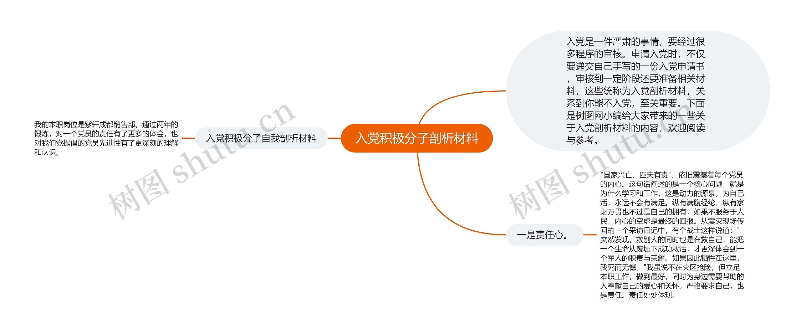 入党积极分子剖析材料思维导图