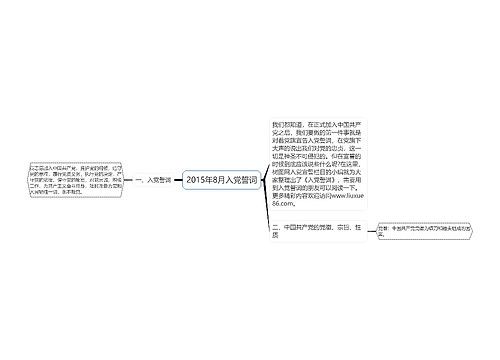 2015年8月入党誓词
