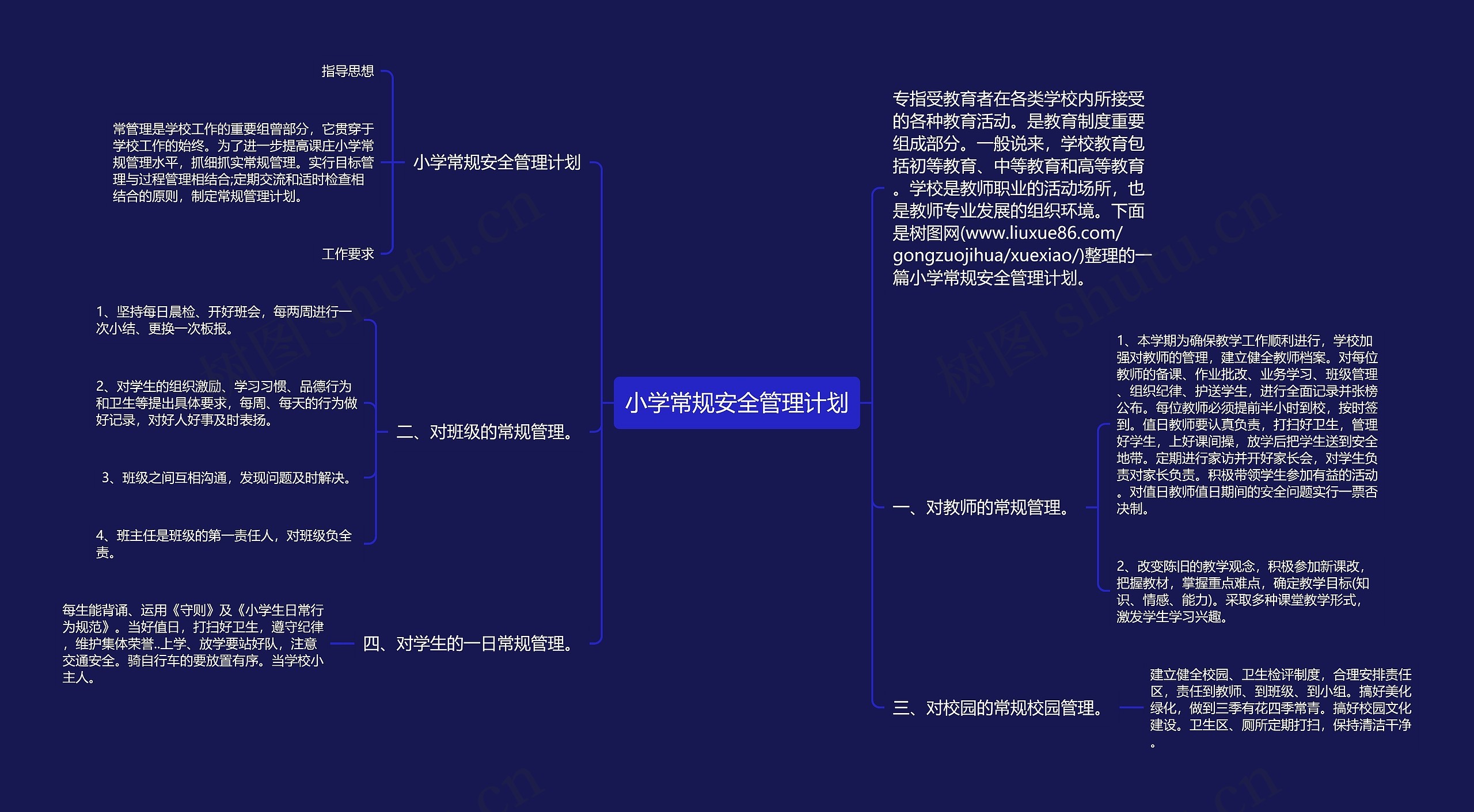 小学常规安全管理计划