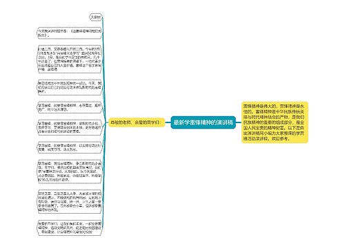 最新学雷锋精神的演讲稿