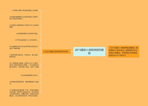 2015最新入党程序指导模板