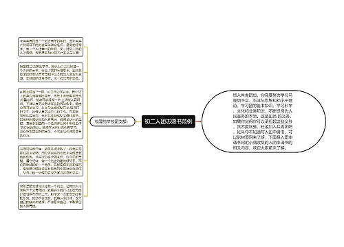 初二入团志愿书范例