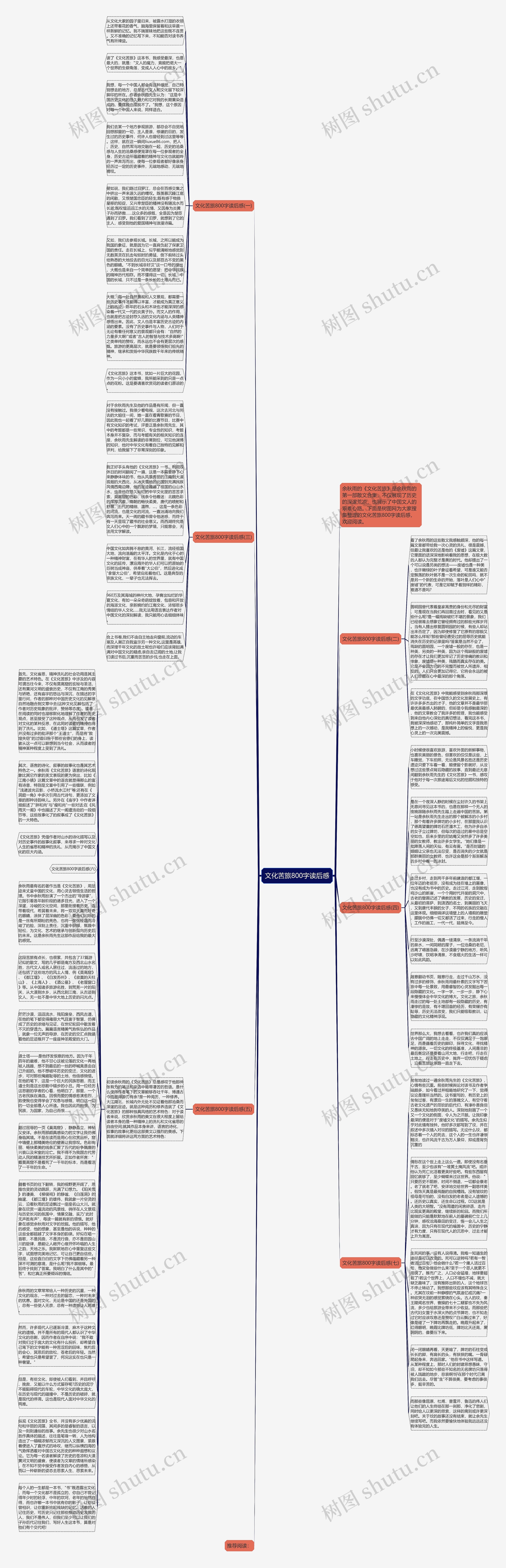文化苦旅800字读后感思维导图