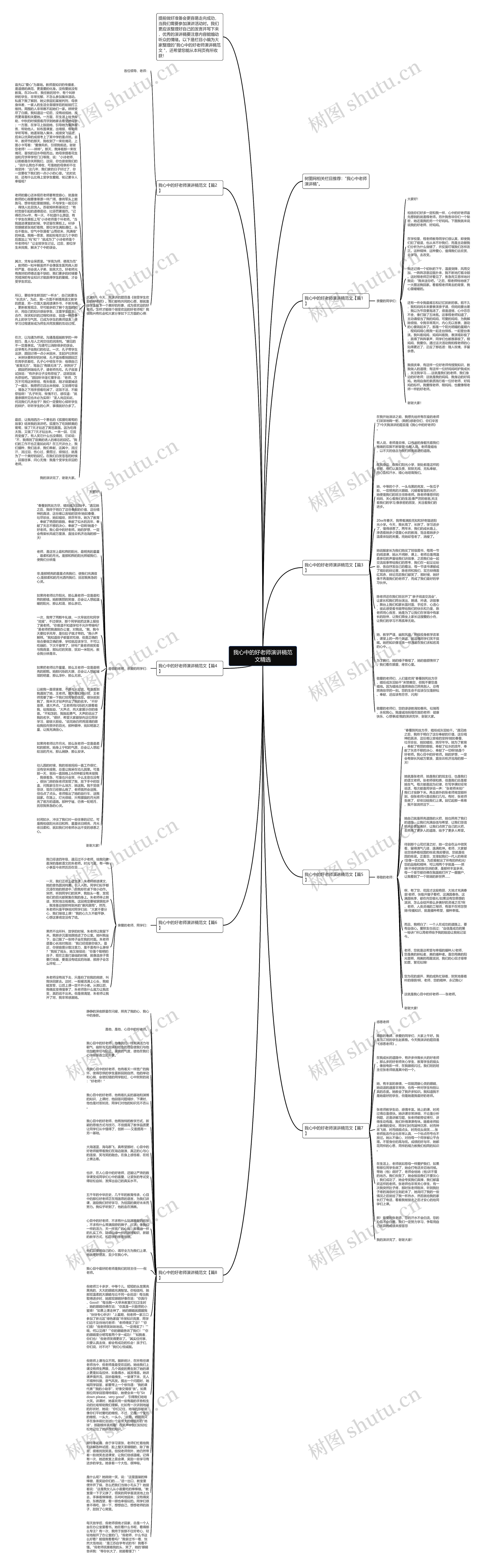 我心中的好老师演讲稿范文精选思维导图