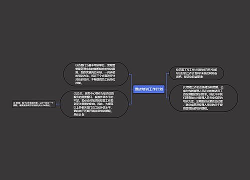 酒店培训工作计划