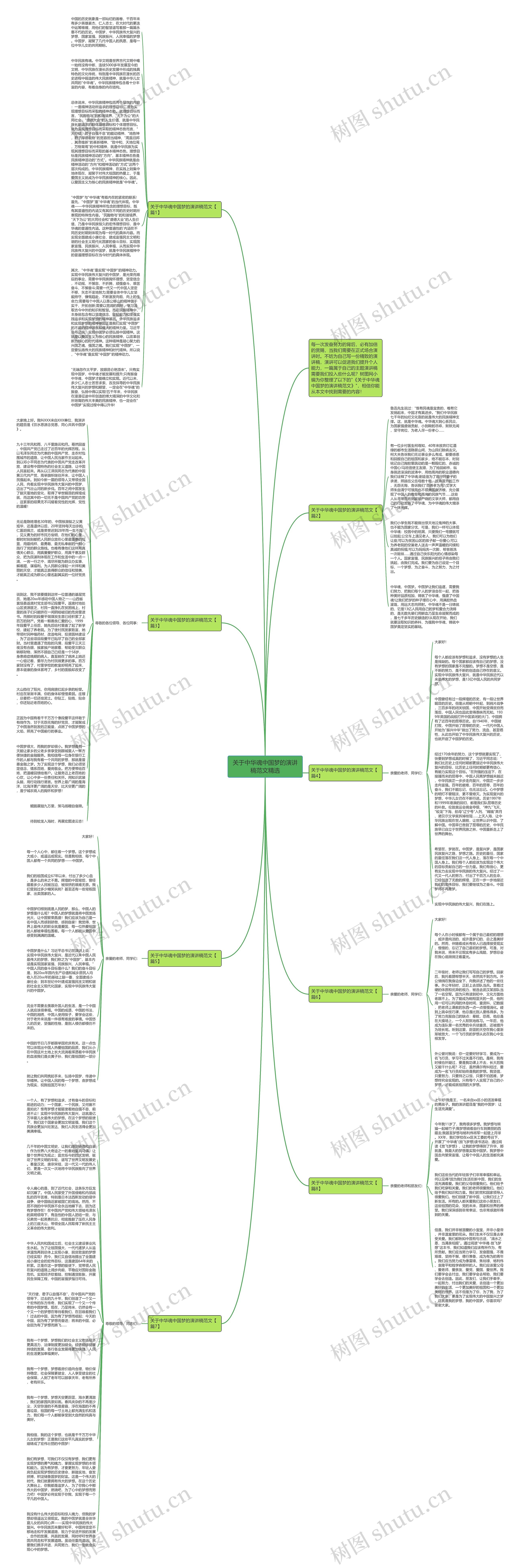 关于中华魂中国梦的演讲稿范文精选思维导图