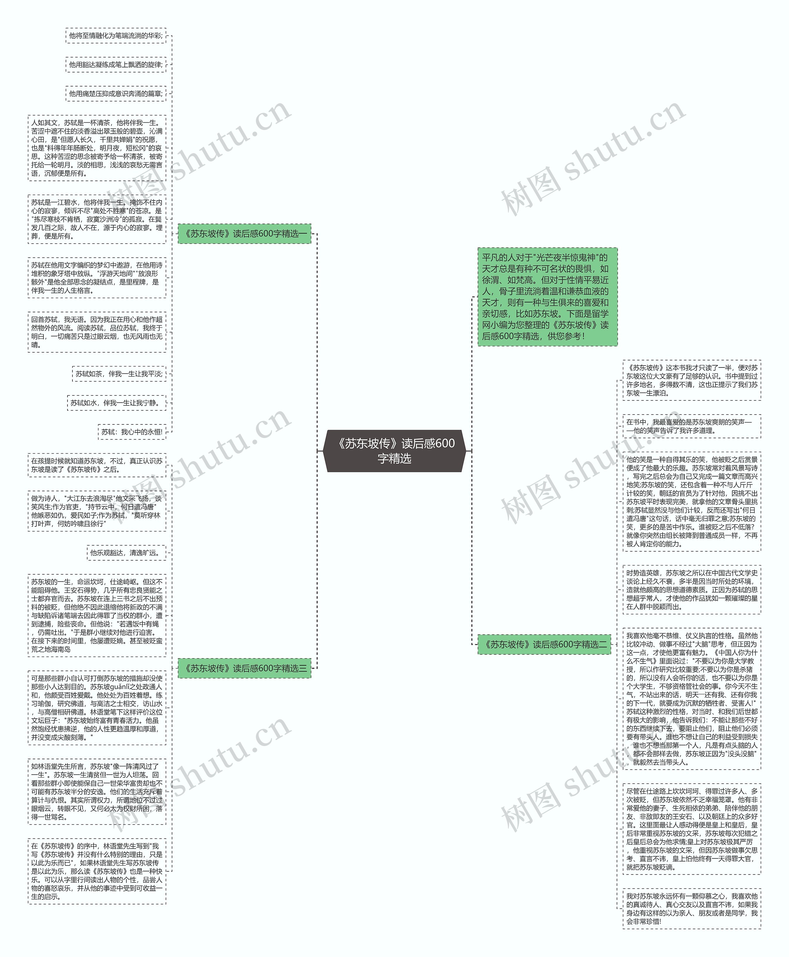 《苏东坡传》读后感600字精选思维导图