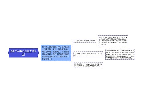 最新下半年办公室工作计划