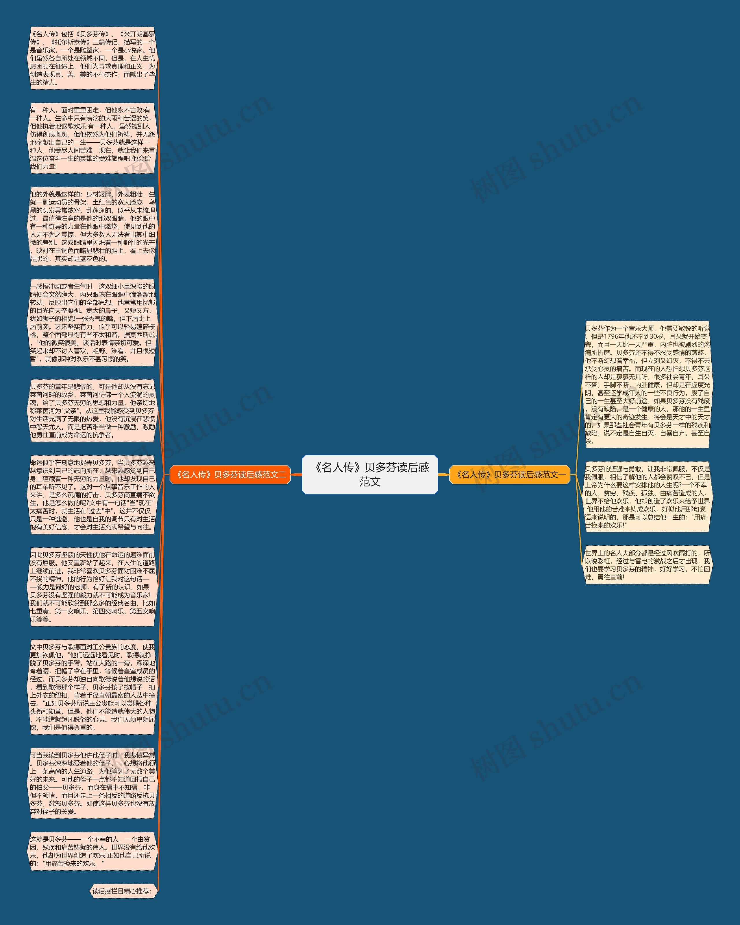 《名人传》贝多芬读后感范文思维导图