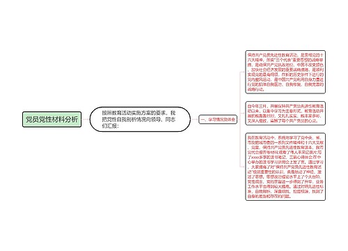 党员党性材料分析