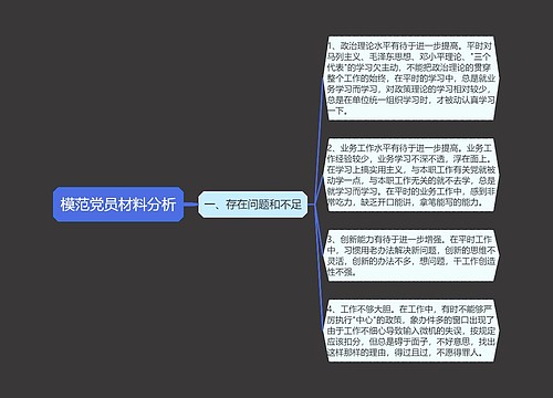 模范党员材料分析