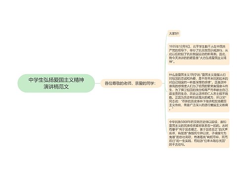 中学生弘扬爱国主义精神演讲稿范文