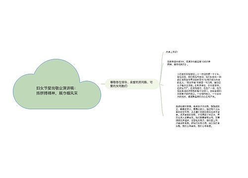 妇女节爱岗敬业演讲稿：扬拼搏精神，展巾帼风采