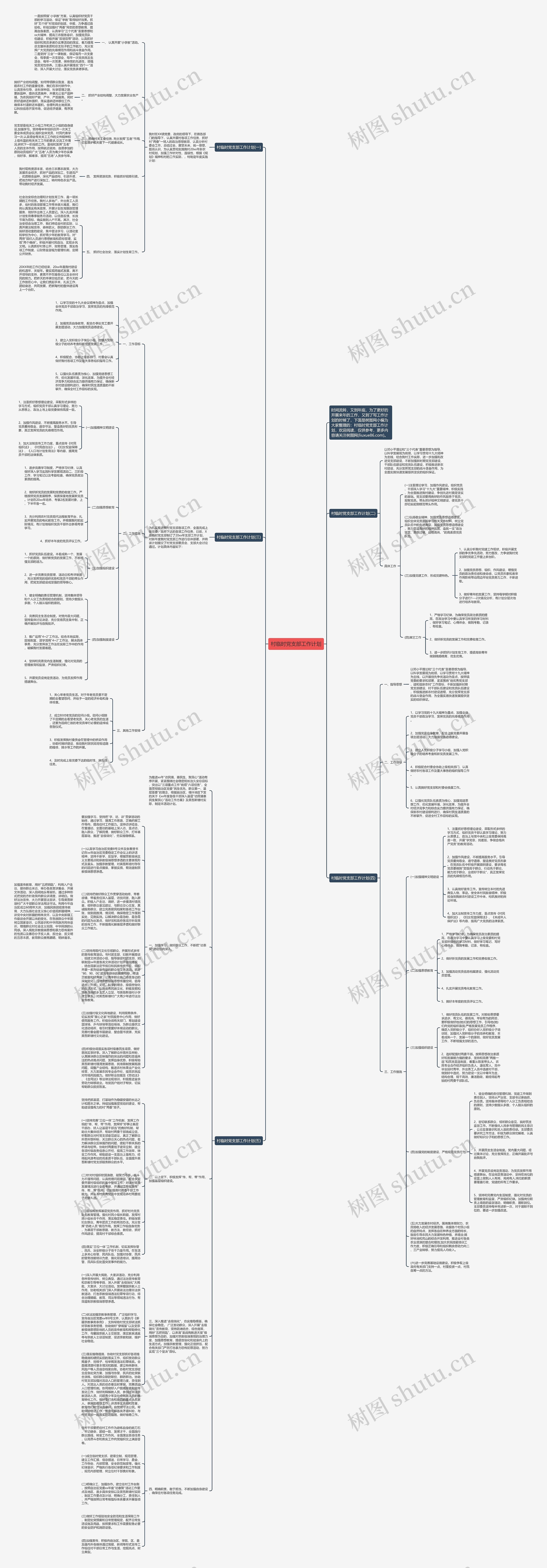 村临时党支部工作计划思维导图