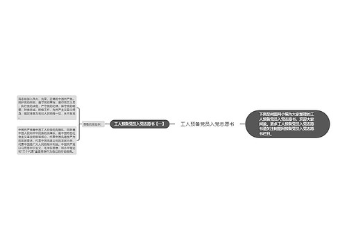 工人预备党员入党志愿书