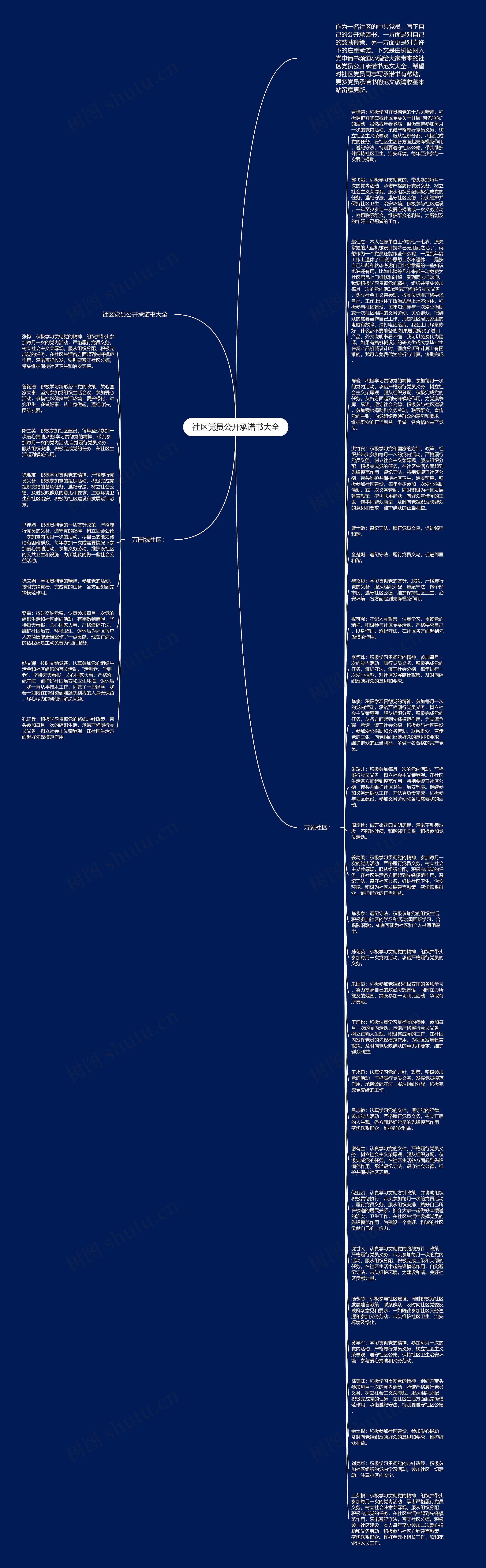 社区党员公开承诺书大全思维导图