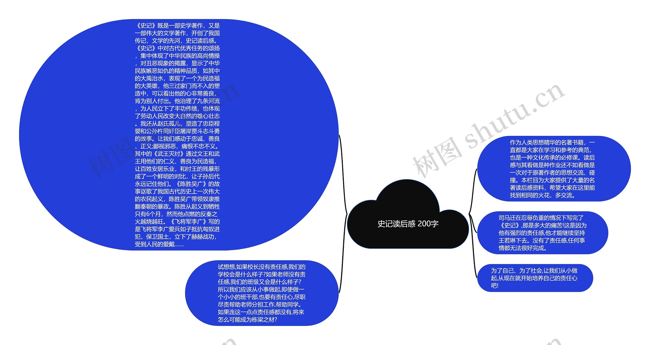 史记读后感 200字思维导图