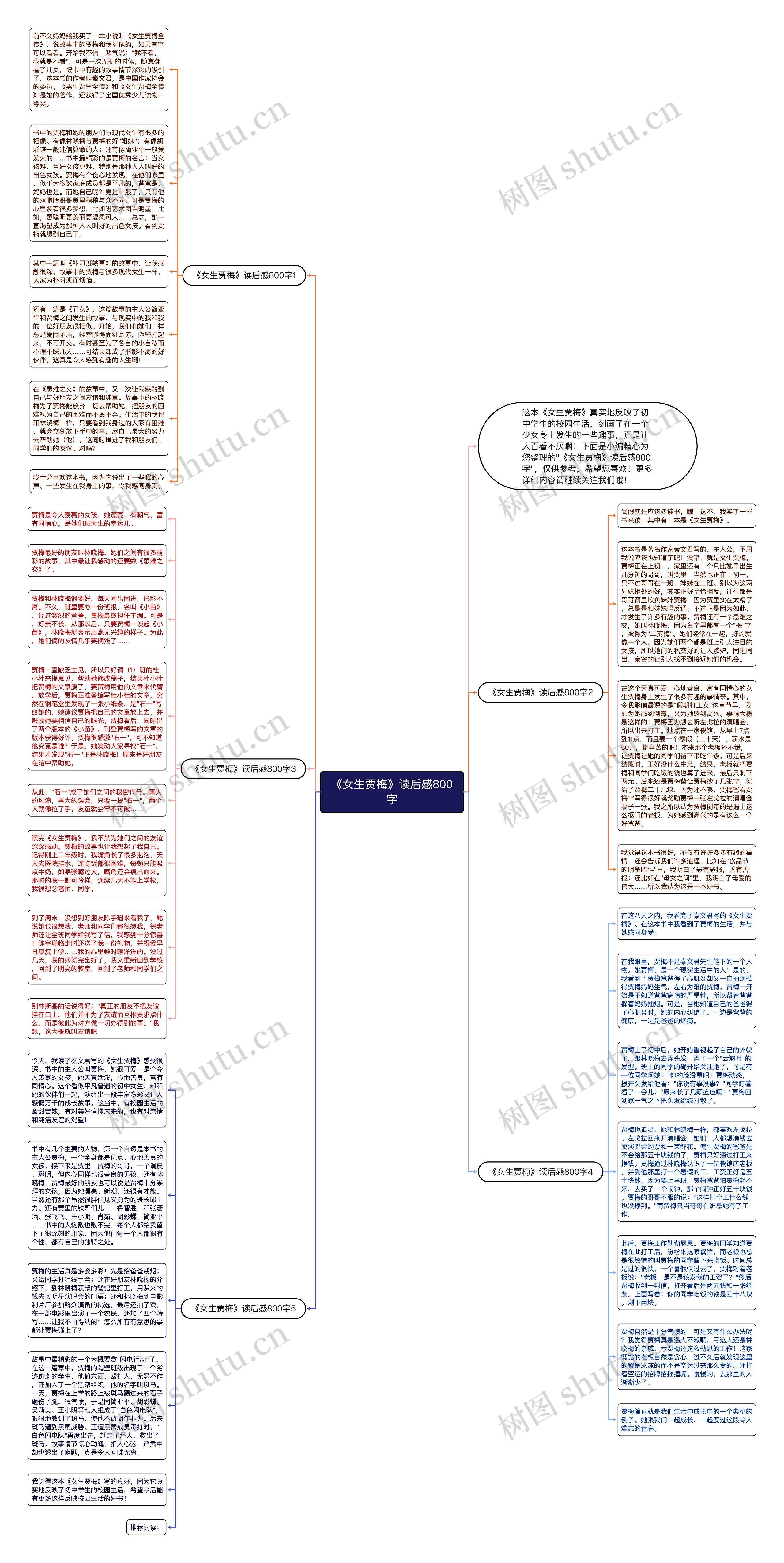 《女生贾梅》读后感800字思维导图