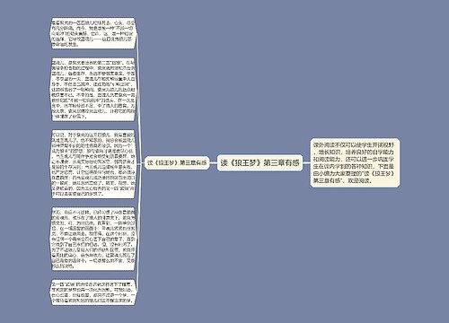 读《狼王梦》第三章有感